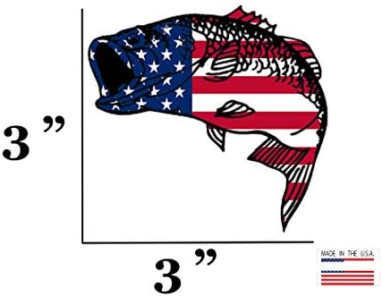 Rogue Nehir Taktik 4X Bas Balık ABD Bayrağı Sticker Çıkartma Balıkçılık tampon çıkartması Balık Yurtsever Birleşik