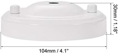 uxcell Retro ışık gölgelik kiti sarkıt aydınlatma tavan plakası 104mm 4.1 İnç beyaz 3 Adet