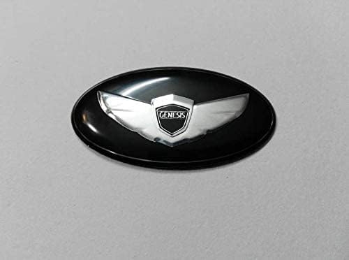 JUNBIE 7 ADET Siyah Karbon 3D Rozeti Amblemleri Ön Arka direksiyon s 2010-2015 Genesis Coupe için Araba Styling (siyah