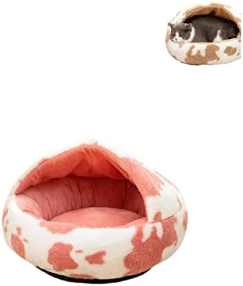 Kendinden ısınma kedi yatak-Ultra yumuşak peluş kedi çadır-Donut Mat yastık yatak ev 2 için köpek kedi Pet ev kaynağı