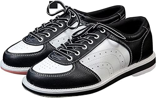 GEMECI Bowling Ayakkabıları Kadın Erkek Siyah Beyaz Çift Renkli Atletik Stil Bowling Ayakkabıları Bowling Salonu için