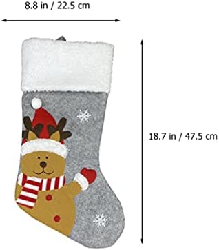 NUOBESTY Doğuş Dekor Kişiselleştirilmiş Noel Çorap Noel Büyük Çorap ile Santa Kardan Adam Geyik için Noel Aile Tatil