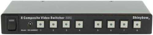 8x1 (8:1) Kompozit BNC Video Anahtarı Switcher Seçici + IR Uzaktan Kumanda