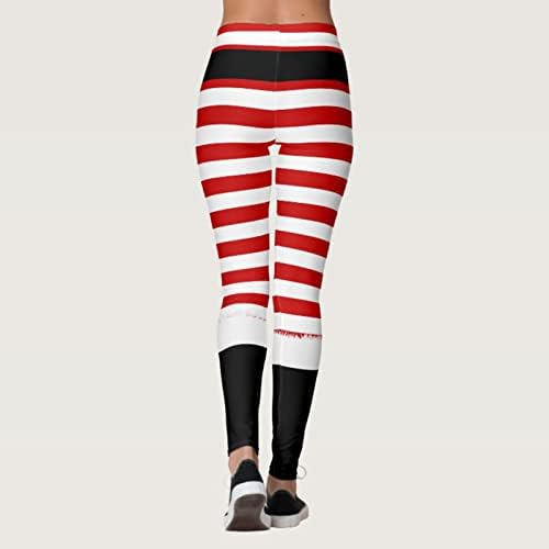 Noel Yüksek Bel Tayt Kadın Artı Boyutu Tayt Elk Geyik Karın Kontrol Egzersiz Koşu Spor Yoga Pantolon