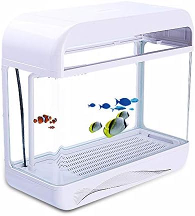 N / C Masaüstü LED Ekolojik Balık Tankı, Cam Balık Tankı, Alt Filtre Sistemi ile, kullanımı kolay, Temiz, Oturma Odası