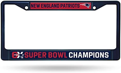 Rıco Industries NFL New England Patriots Takımı Renkli Krom Plaka Çerçevesi