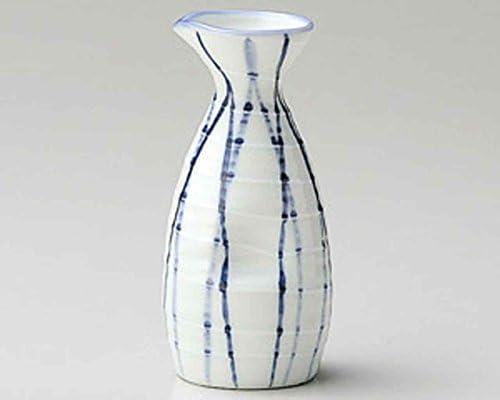 Spiral Tokusa 2.8 inç 5 Sake karaf seti Japonya'da Yapılan Beyaz porselen