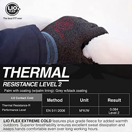 LIO FLEX Aşırı Soğuk Kış Eldivenleri Erkekler ve Kadınlar - NBR Köpük Kaplamalı İş Eldivenleri, Soğuk Hava ısıtmalı