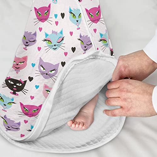 yenidoğan Bebekler için vvfelıxl uyku tulumu - Güzel kediler bebek giyilebilir battaniye - Bebek için kundak geçiş