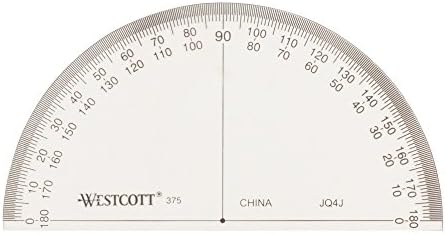 Westcott 4 inç 180° Yarı Dairesel İletki ölçme Aracı (375)