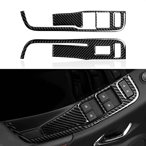 Karbon Fiber Araba Kapı Pencere Kontrol Anahtarı Kontrol Paneli Sticker Çıkartması İç ayar kapağı için Chevrolet Camaro