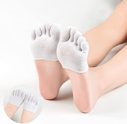 3 Pairs Kadınlar Yoga Spor Kaymaz Ayak Çorap Yarım Kavrama Topuk Beş Parmak Çorap bileğe kadar bot çorap
