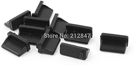 Aracı Parçaları 10 Adet Silikon USB Bağlantı Noktası Fişi Kapağı Anti Toz Koruyucu Siyah Dişi Uç Aracı Parçaları
