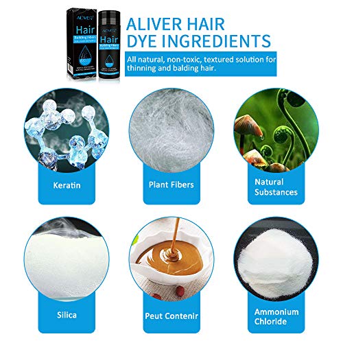 Saçları İnceltmek için Alıver Saç Lifleri Koyu Kahverengi-Saptanamayan Doğal Formül - 15 Saniyede Daha Kalın Dolgun