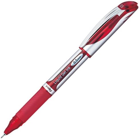 Pentel BLN55-B EnerGel Mürekkep Tükenmez Kalem, Kırmızı, 10 Adet