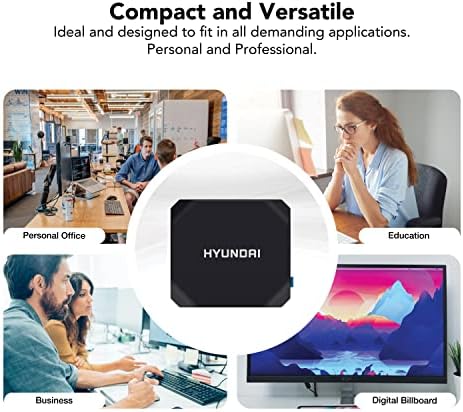 Hyundai Mini PC Intel i3 8 GBRAM / 256 GB SSD, Windows 10 Pro Mini Masaüstü Bilgisayar, Çift Bantlı WiFi, BT 5.0,