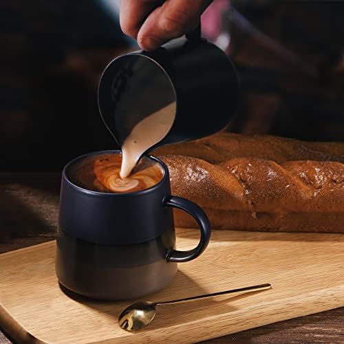 Java Kahve Fincanları 2'li Set-Şık Tasarım, Çiftler için Mükemmel, Hediyeye layık, 12 ons Kahve Kupaları