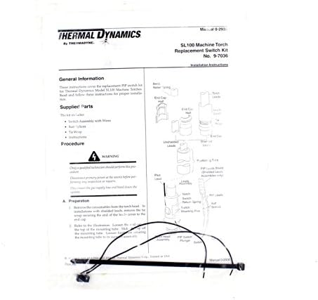Termal Dinamik SL 60/100 Plazma Torç Anahtarı Kitleri 9-7036