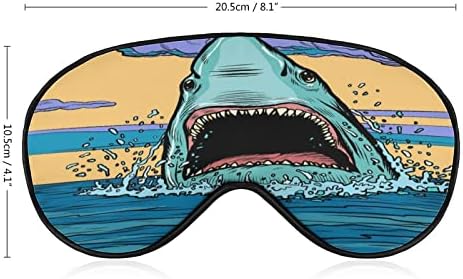 Tehlikeli Agresif Köpekbalığı Okyanus Uyku Göz Maskesi Yumuşak Komik göz bandı Körü Körüne Göz Kapağı Uyku Maskesi