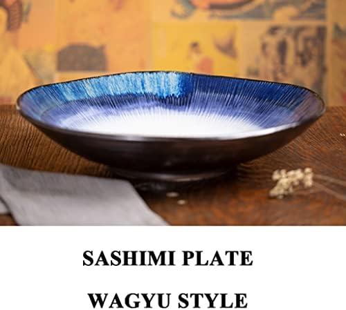 17 Seramik Sashimi Plaka Büyük Suşi Tabağı Japon Tarzı Yaratıcı Soğuk Daldırma Tepsi Sashimi Çanak Karakteristik Hediye