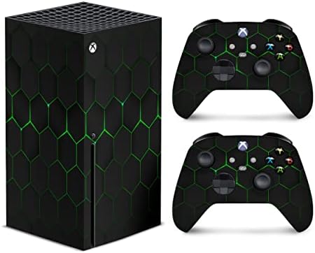 YAPIŞKAN tasarım Fütüristik Cilt Xbox Serisi x Cilt Geometrik konsol ve iki denetleyici cilt için uyumlu, Xbox x Sticker