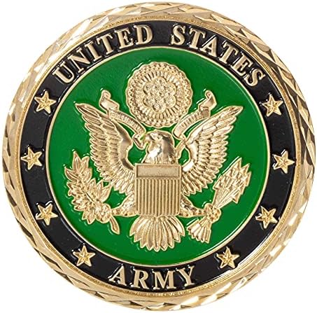 Amerika Birleşik Devletleri Ordusu Baş Emri Memuru 2 Rütbe Mücadelesi Coin ve Mavi Kadife Ekran Kutusu
