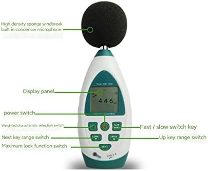 LİUJUN Profesyonel Mini Doğruluk Dijital Aralığı 30-130dB Ses Seviyesi Ölçer Gürültü Ses Ölçüm Cihazı Desibel Test