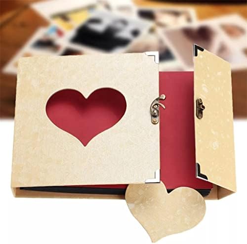 DOUBAO 10 inç Eklemek Kendinden Yapışkanlı Siyah Sayfalar Flyer Out Aşk Kalp anı defteri Fotoğraf Vintage DIY Karalama
