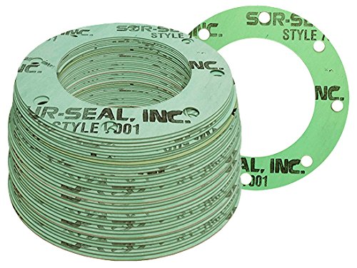 Sterling Seal CFF7001.1500. 031. 300X100 7001 Sıkıştırılmış Asbestsiz, Aramid/NBR Tam Yüz Contası 1-1/2 Boru Boyutu,