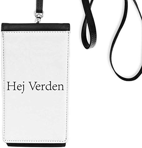 Merhaba Dünya Danimarka Art Deco hediye Moda telefon cüzdan çanta asılı cep kılıfı siyah cep