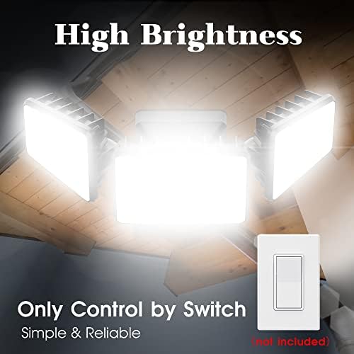 kelinvmi LED sel ışıkları açık 120W, 12000lm led güvenlik ışığı, IP66 ile yüksek parlaklık 6500K soğuk beyaz ışık,