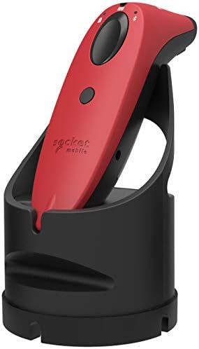 SocketScan S760, Evrensel Barkod Tarayıcı ve Seyahat KİMLİĞİ Okuyucu, Kırmızı ve Siyah şarj Standı