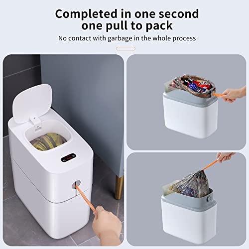 MOPUP Fotoselli Banyo çöp tenekesi, 4 Galon Su Geçirmez Küçük Yatak Odası çöp tenekesi, Plastik İnce Hareket Sensörü