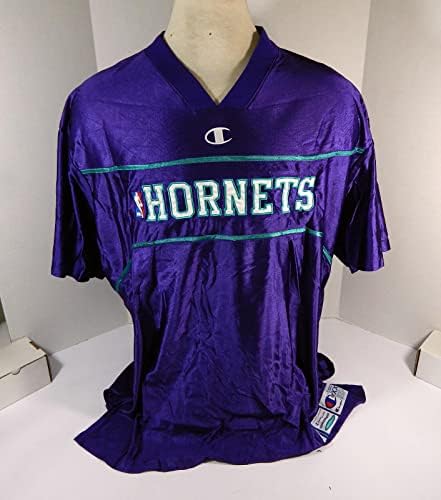 Charlotte Hornets Lee Nailon 54 Oyun Kullanılmış Mor Atış Gömlek 3XL DP44581-NBA Oyunu Kullanılmış