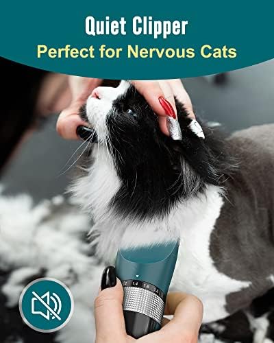 oneısall Kedi Bakım Makası Keçeleşmiş Uzun Saçlar için, 5 Vitesli Kedi tımar Kiti Akülü Düşük Gürültülü evcil hayvan