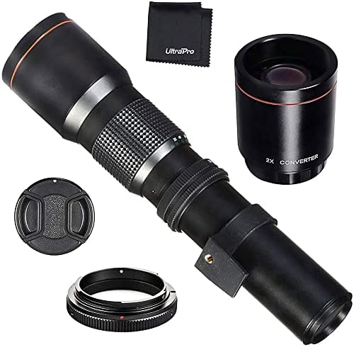 Yüksek Çözünürlüklü 500mm / 1000mm Manuel Telefoto Refleks canon lensi EOS Rebel T3i, T4i, T5, T5i, T6, T7, T6i, T6s,