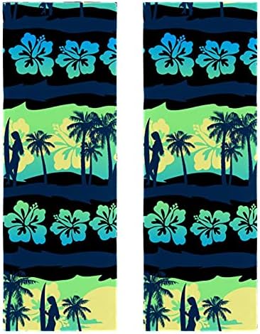 DEYYA Tropikal Frangipani Yeşil Gündoğumu Hawaii 11.5 x 32 Boyun ve Yüz için Spor Soğutma Havluları Yumuşak Nefes