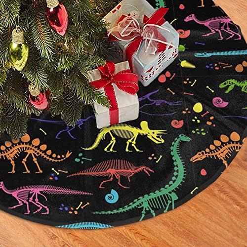 Dinozorlar Noel Ağacı Etek Noel Tatil Parti Malzemeleri için Büyük Ağaç Mat Dekor, renkli Dinozor Süsler 30