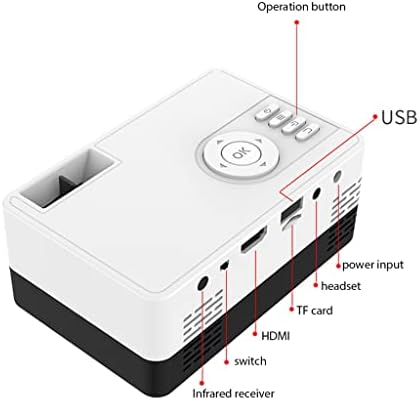 XXXDXDP Mini Ev Projektör Desteği 1080P AV USB SD Kart USB Taşınabilir Projektör