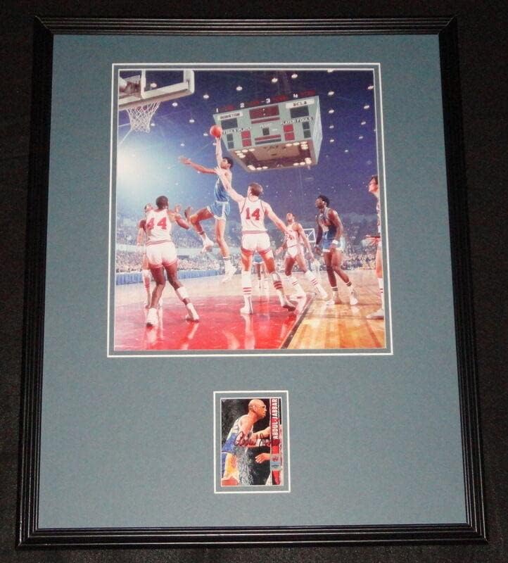 Kareem Abdul Jabbar UCLA İmzalı Çerçeveli 16x20 Fotoğraf Ekranı JSA Lakers - İmzalı NBA Fotoğrafları