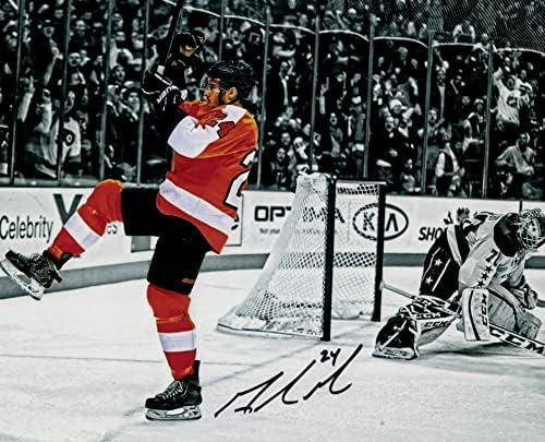 Matt Oku Philadelphia Flyers İmzalı 8x10 Fotoğraf İmzalı-İmzalı NHL Fotoğrafları