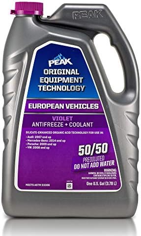 Avrupa Araçları için PEAK OET Extended Life Violet 50/50 Önceden Seyreltilmiş Antifriz/Soğutma Sıvısı, 1 Gal.