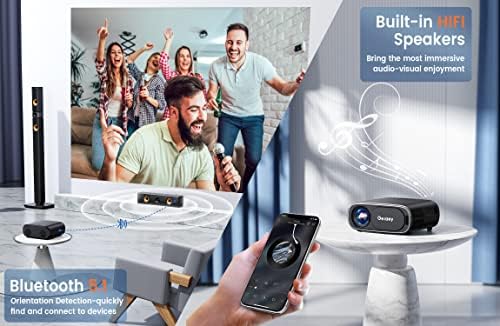 Otomatik Odaklama-Projektör 5G WıFı Bluetooth ile 100 Ekran-Goıaey 480 ANSI 18000L Yerli 1080 P Taşınabilir Açık Film