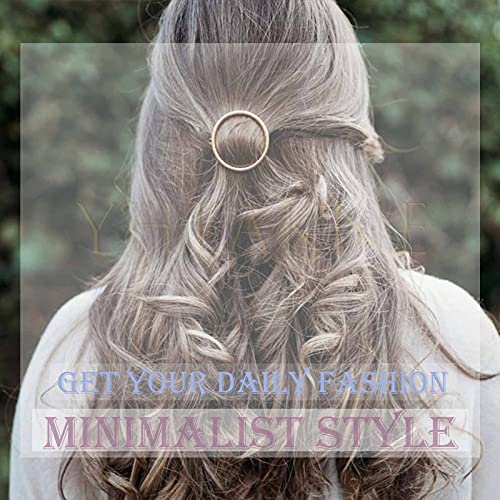 Yheakne Boho Üçgen saç tokası Barrette Metal Gümüş Geometri Saç Tokası Minimalist Saç Tutucu Kadınlar ve Kızlar için