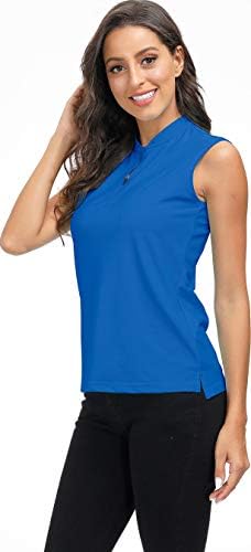Golf polo gömlekler Kadınlar için Slim Fit Kadın Kolsuz Spor Gömlek Hızlı Kuru Atletik Tankı Üstleri Tenis İş