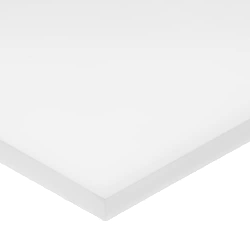 Delrin Asetal Homopolimer Plastik Çubuk, Beyaz, 3/4 inç Kalınlığında x 1-1 / 2 inç Genişliğinde x 24 inç Uzunluğunda
