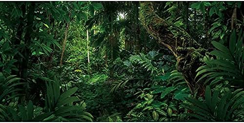 AWERT 24x12 inç Vinil Orman Teraryum Arka Plan Yağmur Ormanı Akvaryum Arka Plan Tropikal Bitkiler Büyük Ağaçlar Sürüngen