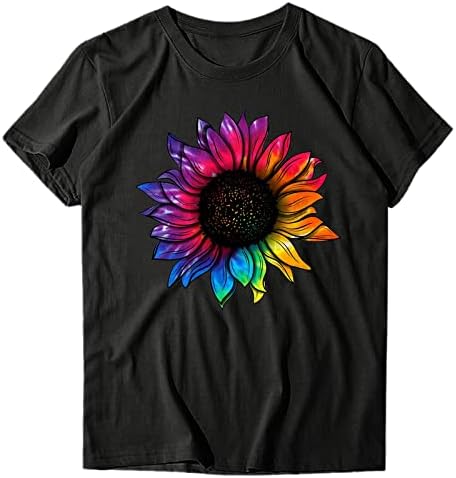 Kadınlar için yaz Üstleri Gevşek sıfır yaka bluzlar Kısa Kollu Klasik Gömlek Grafik baskı T-Shirt Rahat Dışarı Çıkmak