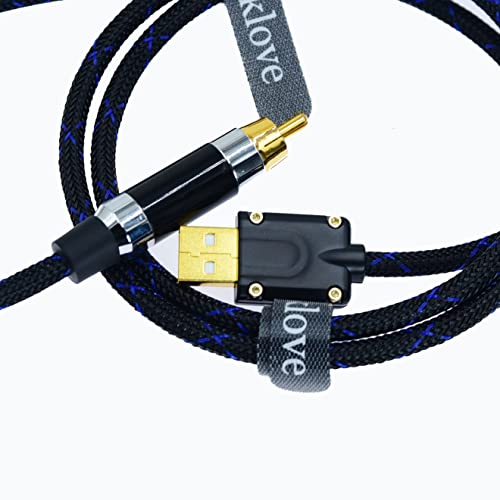 Arklove 7ft USB a koaksiyel Kablo Erkek Tip-a Dijital koaksiyel ses arabirimi RCA dişi adaptör Tel spdıf dac amp Ses
