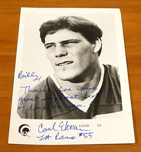 Carl Ekern (Aralık. 1990) LA Rams Nadir İmzalı 5x7 Fotoğraf İmzalı NFL Fotoğrafları